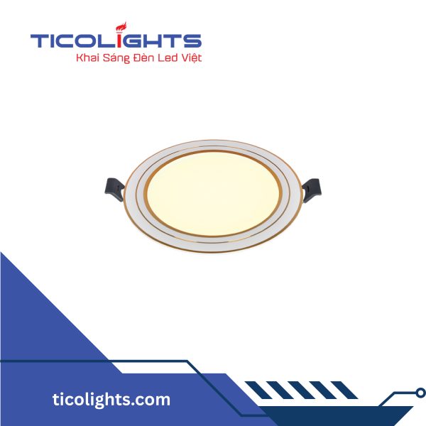 ĐÈN SIÊU MỎNG VIỀN VÀNG TICOLIGHTS TAL12V-12W