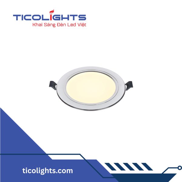 ĐÈN SIÊU MỎNG VIỀN BẠC TICOLIGHTS TAL9B-9W