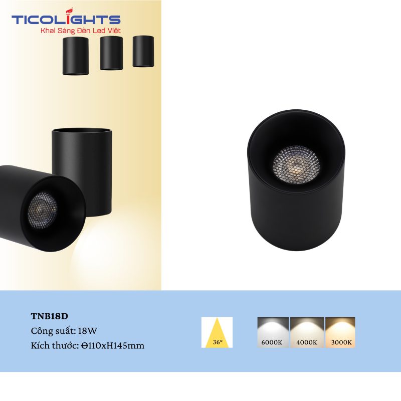 ĐÈN LON NỔI TICOLIGHTS TNB18D-18W
