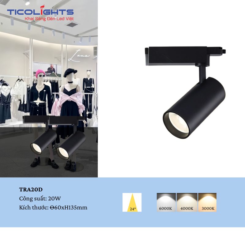 ĐÈN RỌI ĐẾ RAY TICOLIGHTS TRA20D 1 ĐÈN RỌI ĐẾ RAY TICOLIGHTS TRA20D
