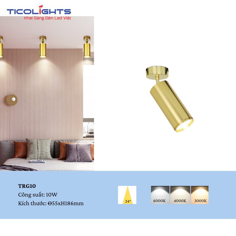 ĐÈN RỌI ĐẾ NỔI TICOLIGHTS TRG10 1 ĐÈN RỌI ĐẾ NỔI TICOLIGHTS TRG10
