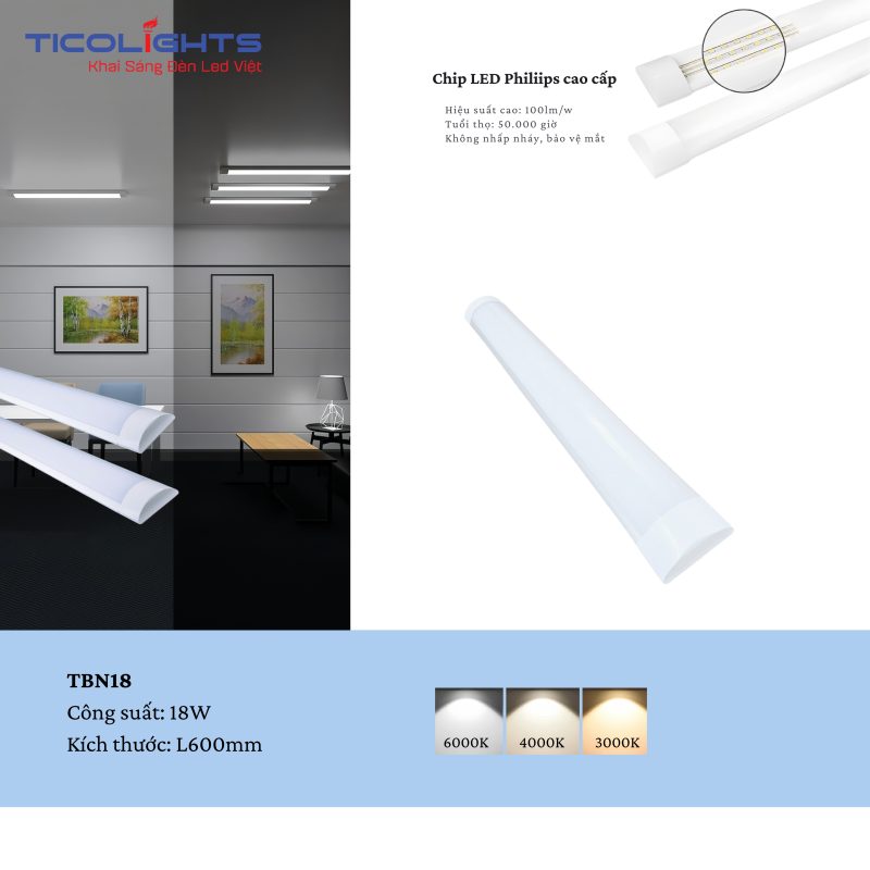 ĐÈN TUÝP BÁN NGUYỆT TICOLIGHTS TBN18 1 ĐÈN TUÝP BÁN NGUYỆT TICOLIGHTS TBN18