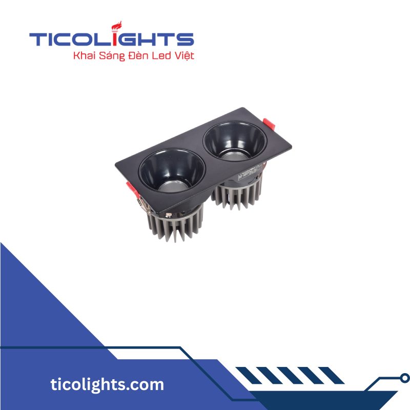 ĐÈN ÂM TRẦN ĐÔI SPOTLIGHT TICOLIGHTS TAT24D-24W 1 ĐÈN ÂM TRẦN ĐÔI SPOTLIGHT TICOLIGHTS TAT24D-24W